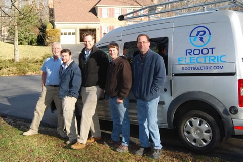 Screenshot of Root Electric website