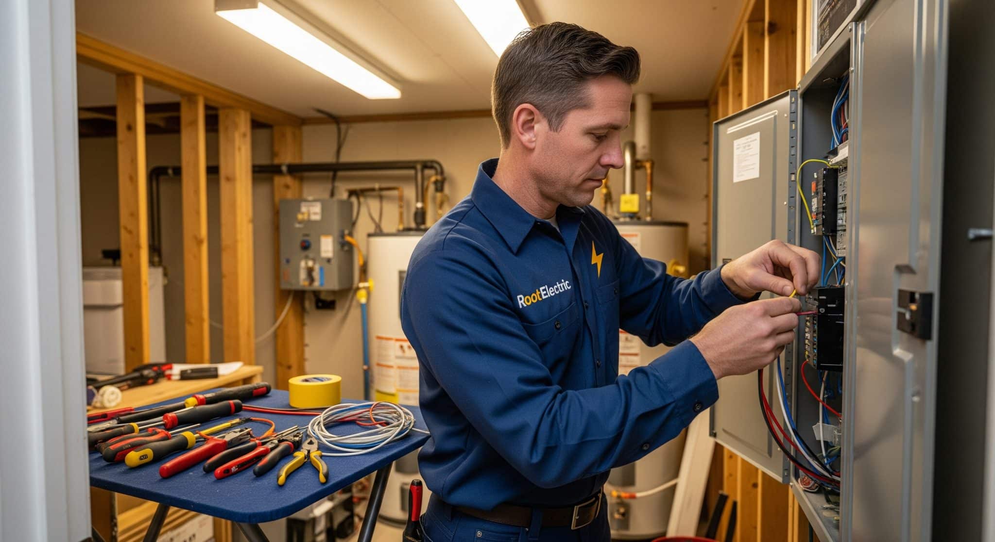 electrician upgrading 100 amp electrical panel